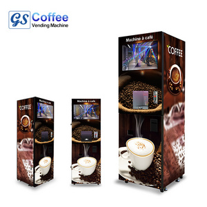 Smart Commercial Fully Automatic Self Coin Card Payment Instant Premix Powder Milk Tea Coffee Vending Machine