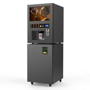 LCD Vending Coffee Machine Coin and Bill Operated Coffee Vending Machine Money Making Machine with Coffee