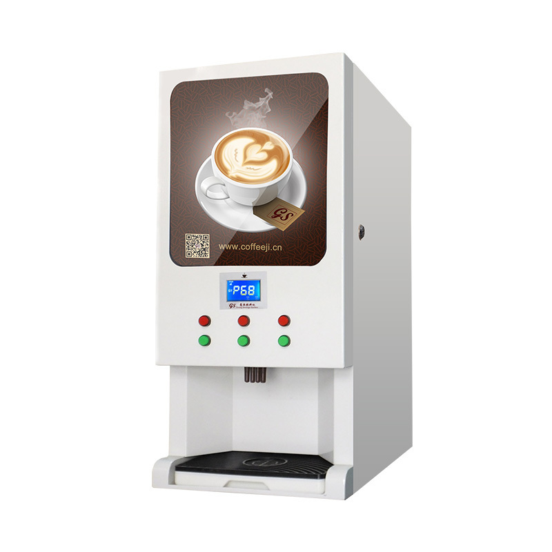 3 Hot and 3 Cold Drink New Small Tea Time Coffee Vending Machine Coin Operated Coffee Maker