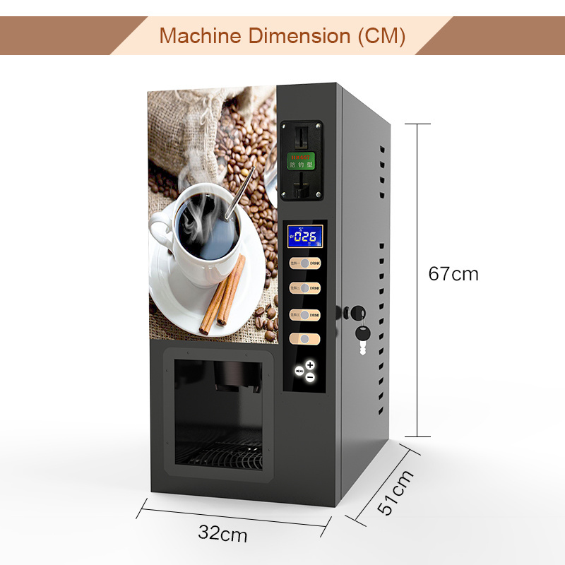 Counter Top nescaf Coin Operated  Commercial Espresso Coffee Vending Machine