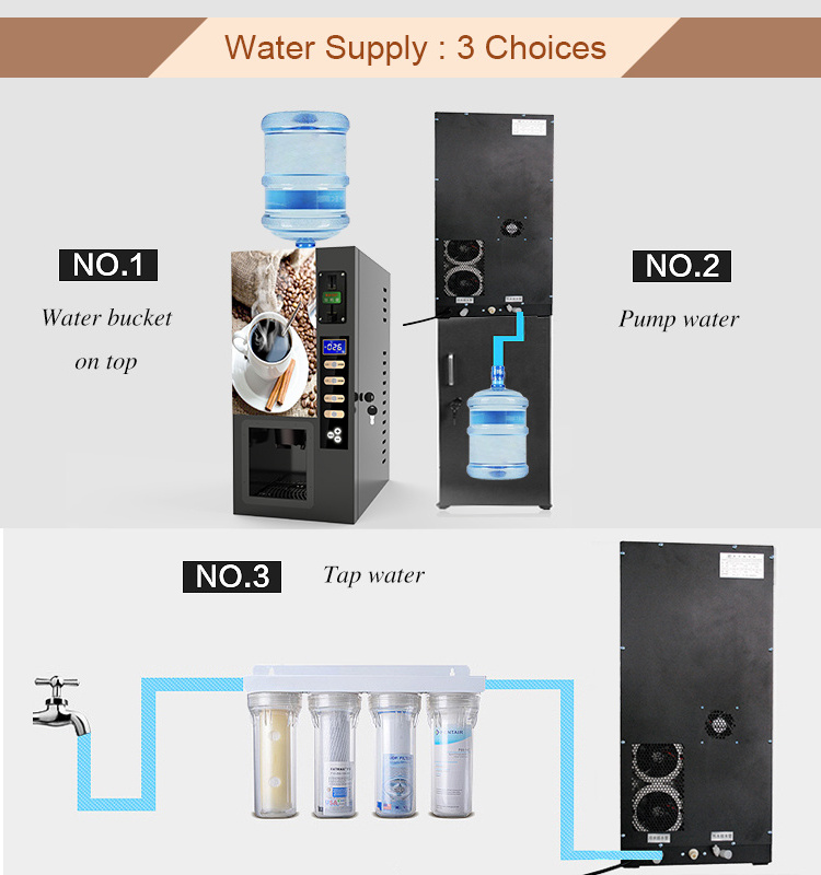 Tabletop Coffee Machine Mini Coffee Vending Machine With 3 Hot Drinks