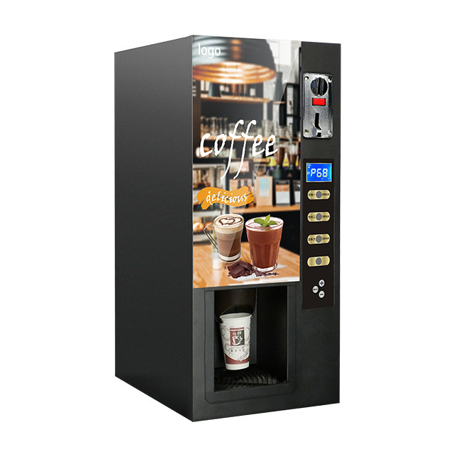 Smart Commercial Fully Automatic Self Coin Card Payment Instant  Coffee Vending Machine