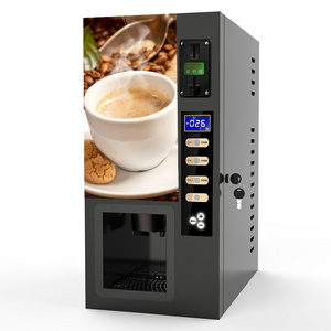 Maquina Expendedora Cafe for Coin Operated Self Service Sale Coffee Vending Machine 3 Hot Flavors Single Auto Cup Dispenser