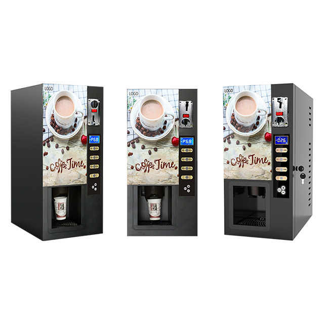 Gas Station Automatic Coffee Machine Commercial Mini Nescaf Coffee Vending Machine 3 Selections of Hot Drink