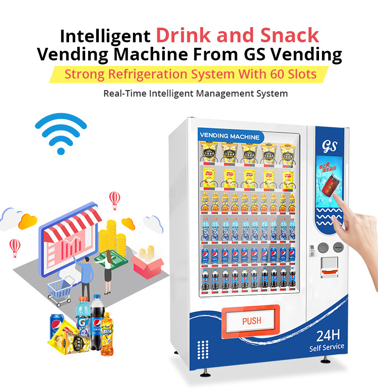 Commercial Canister Vending Machine Manufacturer Convenient Store Vending Machines for Food and Drinks Snacks