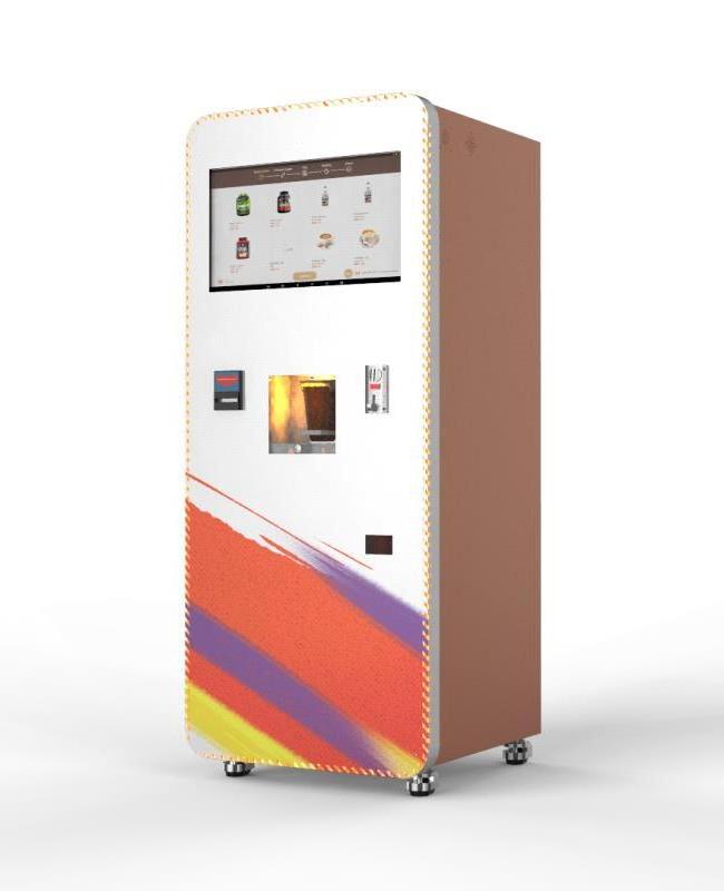 Outdoor Custom Touch Screen Milkshake Gym Cold Mixed Drink Coffee Protein Shake Vending Machine