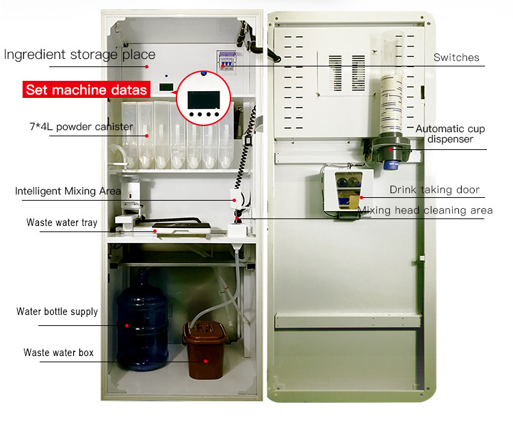 GS Fully Automatic Protein Shake Vending Machine Coffee Robot Kiosk Vending Machine