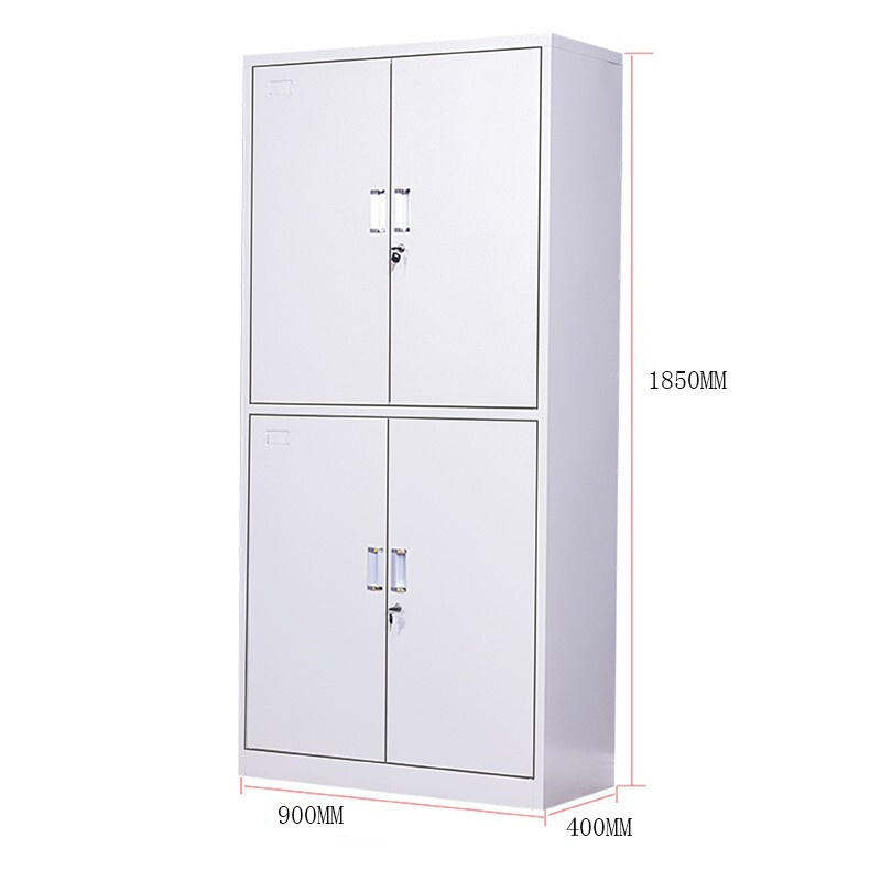 Locker File Storage Cabinet Structure Steel Double Section Metal School Office Knock Down Foldable Office Furniture Modern