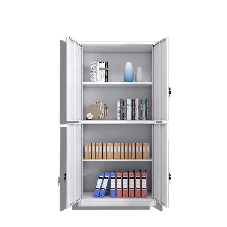 Locker File Storage Cabinet Structure Steel Double Section Metal School Office Knock Down Foldable Office Furniture Modern