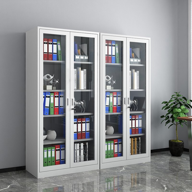 Stainless steel glass door file cabinet metal cabinet  lock with cheap price