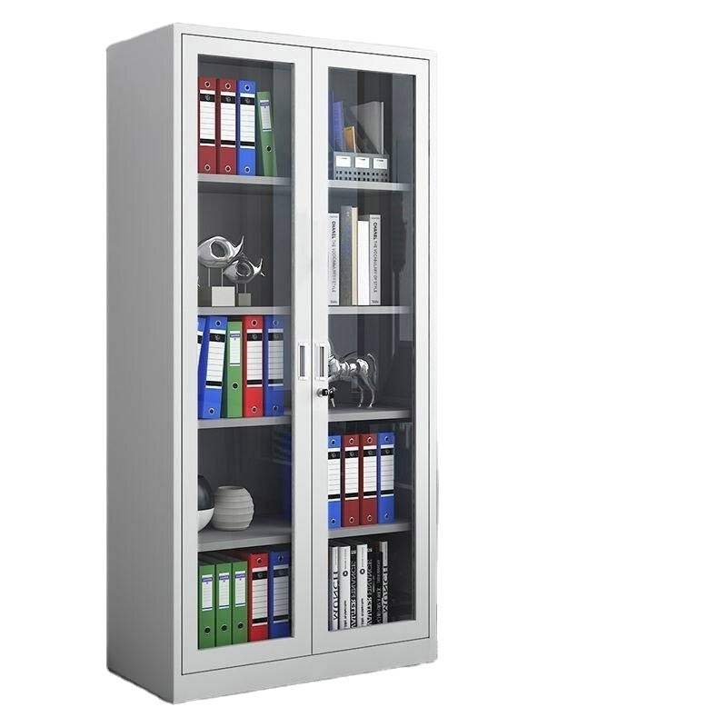 Stainless steel glass door file cabinet metal cabinet  lock with cheap price