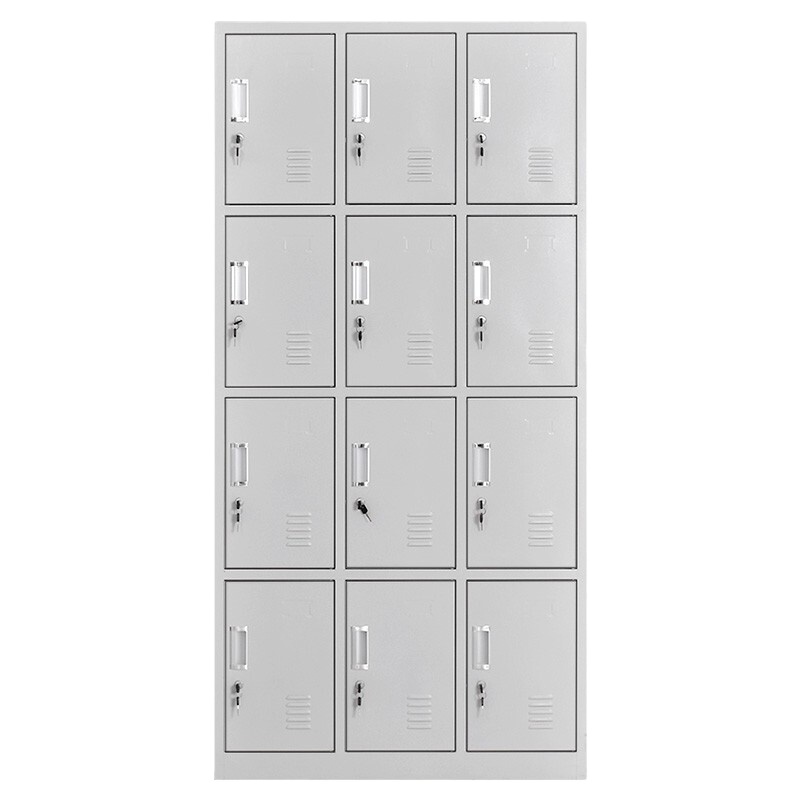 Communal Facilities 12 Doors Smart Locker Clothes Metal Storage Locker Personal Goods shelf With Key