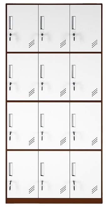 Communal Facilities 12 Doors Smart Locker Clothes Metal Storage Locker Personal Goods shelf With Key