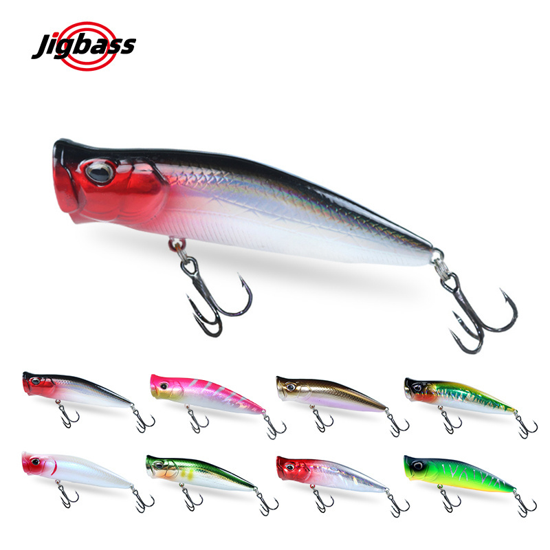 JIGBASS Factory 1PO70PO86 7cm 8.6cm Topwater Floating Fishing Lures Surf Fishing Floating Lure Saltwater Popper Fishing Lures