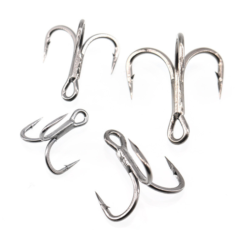 Wholesale Super Strong 8# 6# 4# 2# 6x Hook High Carbon Steel Alloy Steel Fishing Treble Hooks Matt Tin Treble Hooks