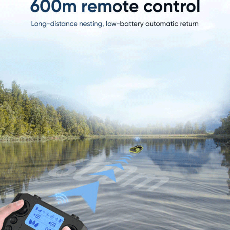 GPS 5200mAH 12000mAH New Design 500m Night Light 3 hopper Fish finder RC Distance Auto RC Remote Control Fishing Bait Boat