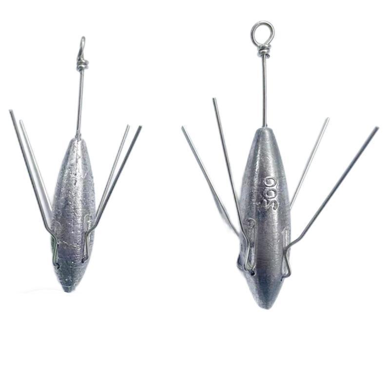 Wholesale Surf Casting Fishing Breakaway Saltwater 50-300g  Anti-lost Lead Fishing Lead Weights Sputnik Surf Sinkers