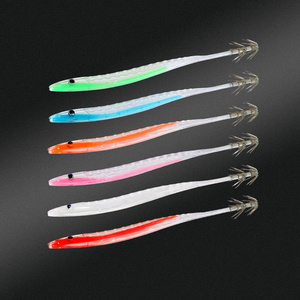 14cm3.7g Lure bait luminous squid bait hook 18cm 4.3g  eel sea fishing soft bait squid hook set Fishing Hook Octopus