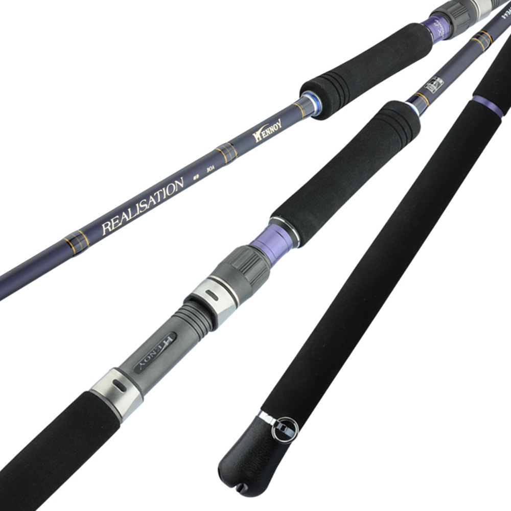 2.1m 2.4m 2.7m Oem Odm Popping Rod Carbon Blank Sea Soft Ultra Light Fishing Boat Light Big Game Fishing Rod For Tuna Pesca