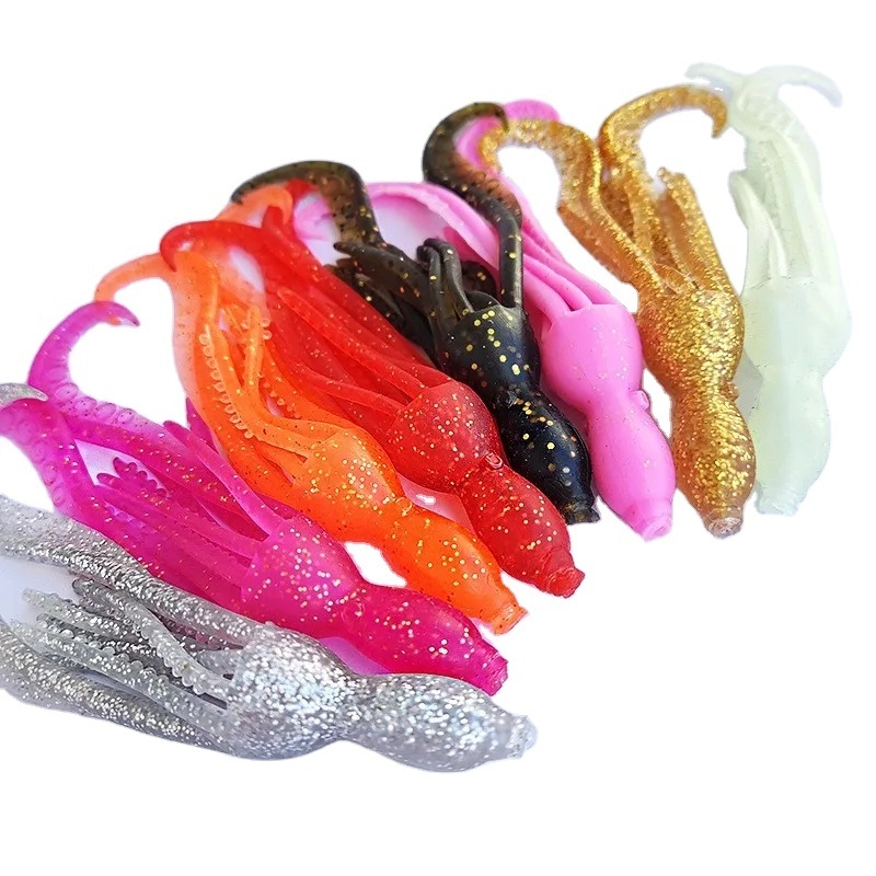 Wholesale factory price in stock 10cm 3.5g octopus soft fishing lure tpr material artificial bait