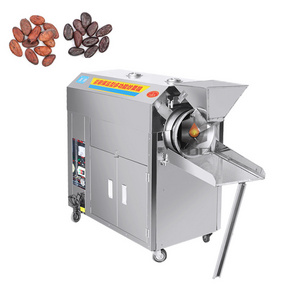 Factory  price supply cooker electric and gas heating peanut cocoa bean shea nut corn roasting machine