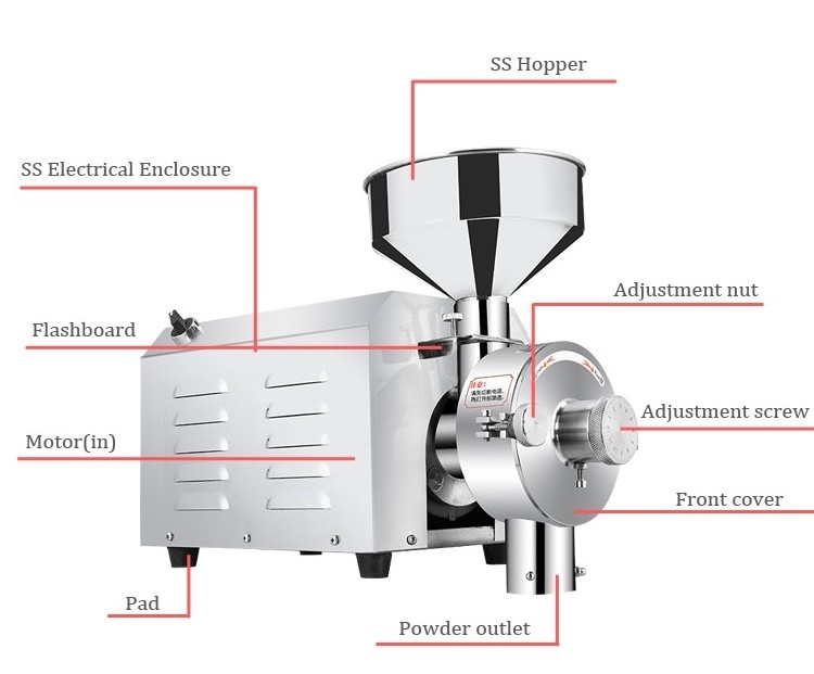 electric wheat corn grinding machine/nut grain flour mill/pepper and sesame mill