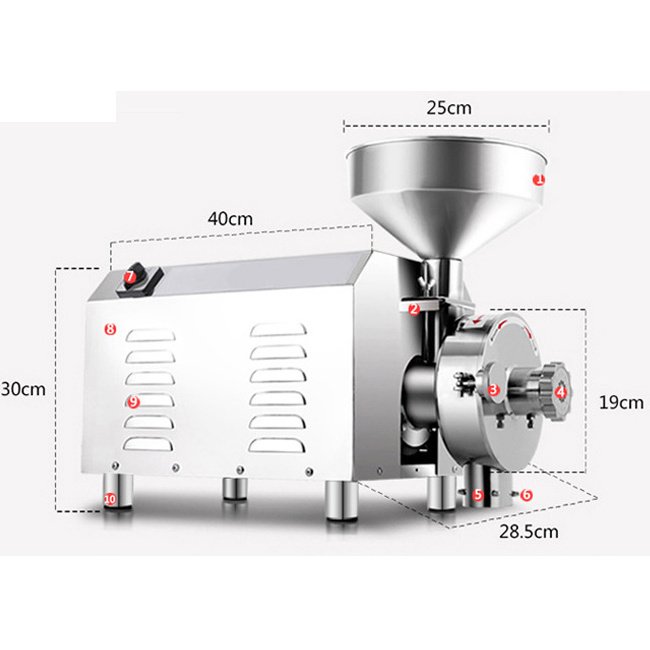 electric commercial wheat flour mill/commercial rice grinder/electric industrial grain grinder