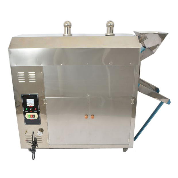 Factory  price supply cooker electric and gas heating peanut cocoa bean shea nut corn roasting machine