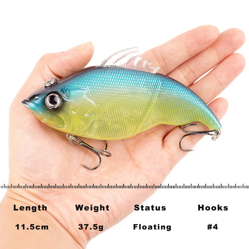 Gilde Bait Swimbait 11.5CM 37.5G 2 Sections Jointed Body Rattles Shad Lipless Swimbait Bass Pike Fishing Lures Hard Plastic