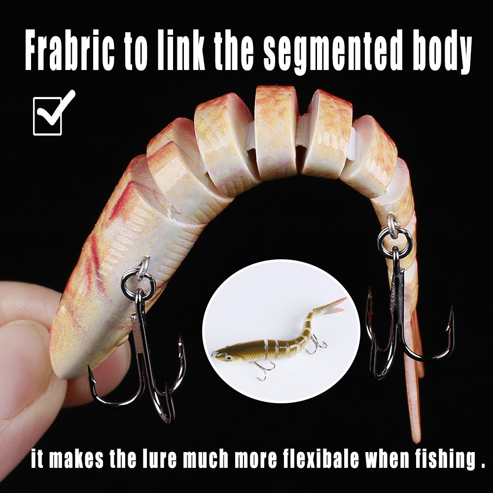 10CM 10G Lifelike Swimming Action Jointed Swimbait 9 Segments Sinking Trolling Lure Hard Bait Trout Multi Jointed Fishing Lures