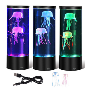 Custom Jellyfish Lamp Bedside Night Light Color Changing Jellyfish Tank Aquarium Led Relaxing Mood Lights Lava Lamp Kids Gifts