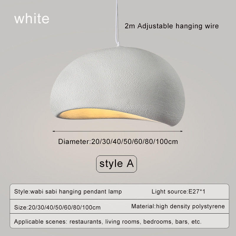 Modern Chandelier Nordic Cream Style Restaurant Bedroom Hang Lamp Creative Personality Wabi-sabi Pendant Lighting