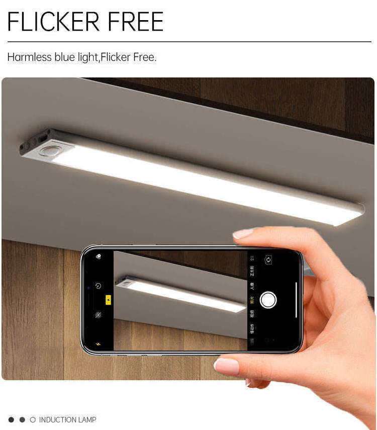 Hot Sale 20 30 40 60 80cm USB Rechargeable Magnetic Wall Motion Sensor Night Lamp kitchen Led Under Cabinet Lights