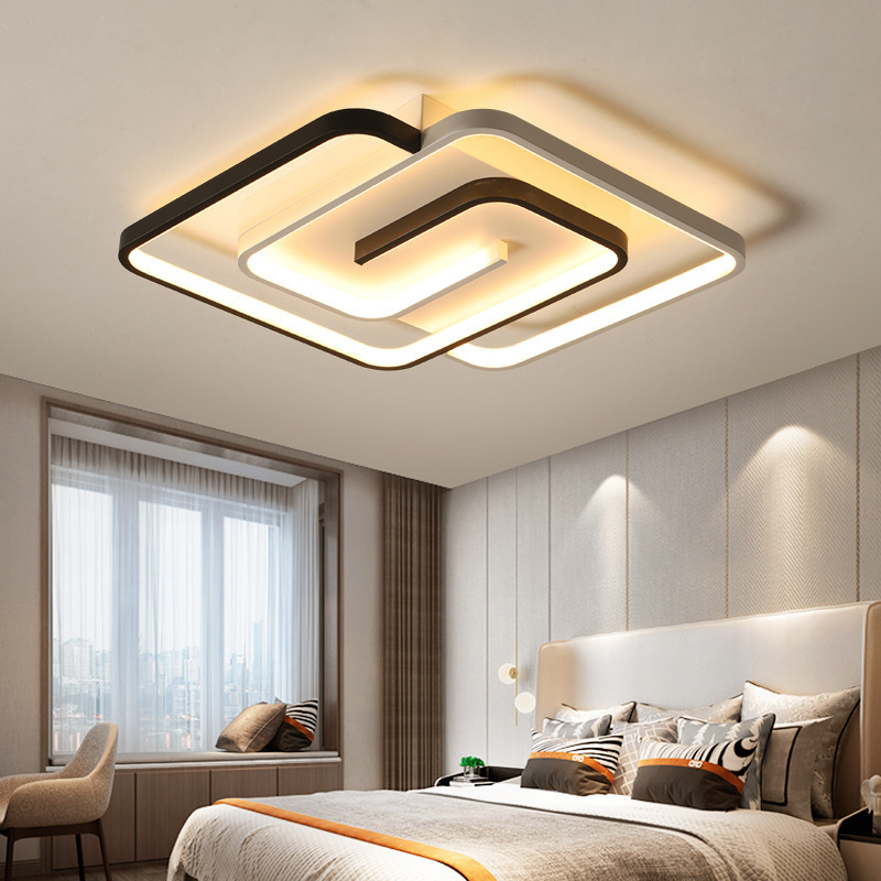 New Design 40W 50W Led Intelligent Ceiling Light Black White Square Indoor Modern Ceil Lamp Smart Led Light Ceiling