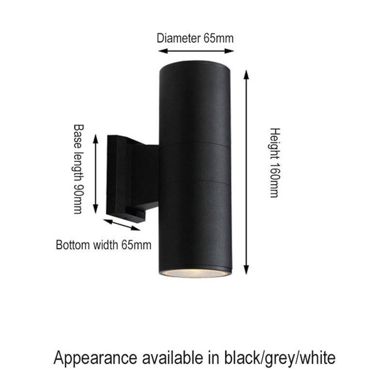 High Quality Outdoor Modern Wall Lamp IP65 Waterproof Aluminium Exterior Porch Corridor Sconce Up And Down LED Wall Light