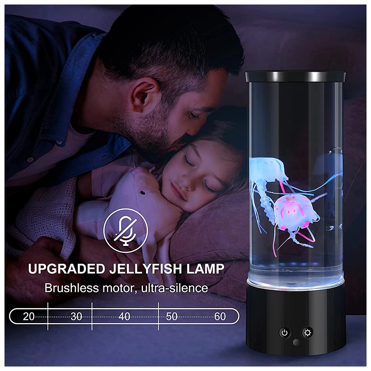 Custom Jellyfish Lamp Bedside Night Light Color Changing Jellyfish Tank Aquarium Led Relaxing Mood Lights Lava Lamp Kids Gifts