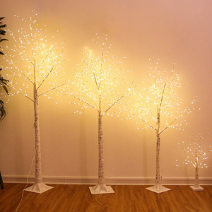 Christmas Birch Tree LED Illuminated Warm White Pre-Lit Twig 60cm 150cm 180cm Led Artificial Birch tree Lights Garden Home