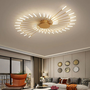 Nordic Modern Led Ceiling Chandelier Lamp Fireworks Lamp For Living Room Bedroom Black Golden LED Ceiling Pendant Lights