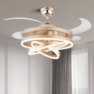 Hot Sale 42 48 Inch Energy Saving Indoor Lighting Fancy Led Ceiling Fan Lamp Modern Decorative Chandelier Smart Ceiling Fan