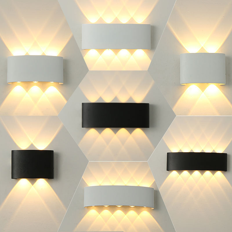 4W 6W 8W 12W Modern Decorative Wall Led Light Battery Operated Indoor Sconce Lamp Bedroom Lighting Wall Lamps