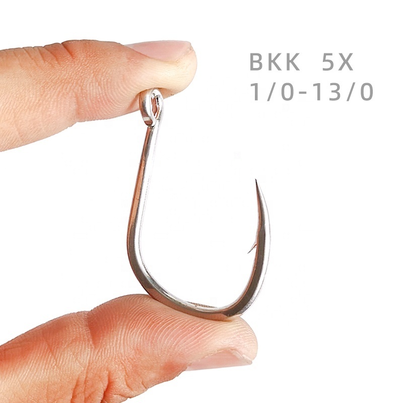 bkk 5x 8062 model 1/0-13/0 heavy jig hooks vertical eye in stock sea fishing jigging hooks