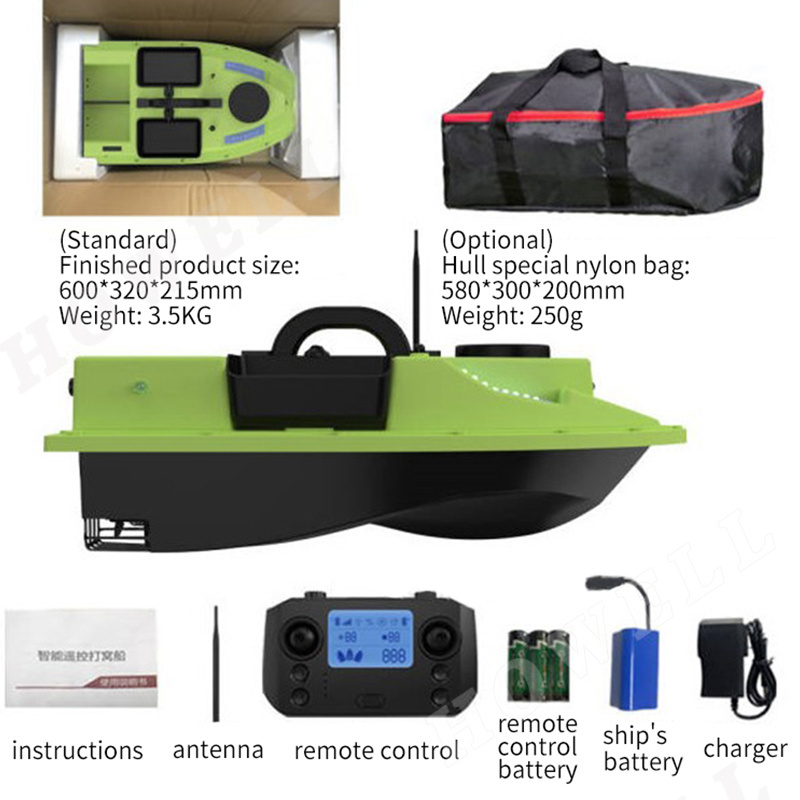 Boatman RC 600meters autopilot GPS sonar fish finder carp fishing bait boat 4 hoppers