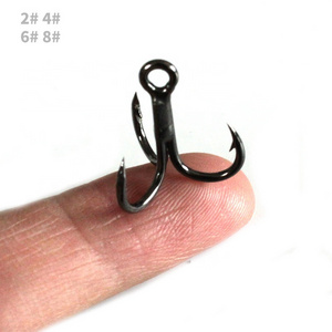 high quality treble hook 6x strong barb 2# 4#  6#  8# three pin anchor needle hook sharpened stinger