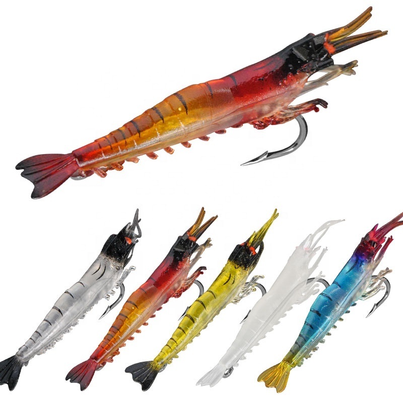 Soft Plastic Creature Softbaits Vibrant Colored Fishing Lure Shrimp Silicone Baits Isca Artificial Bait