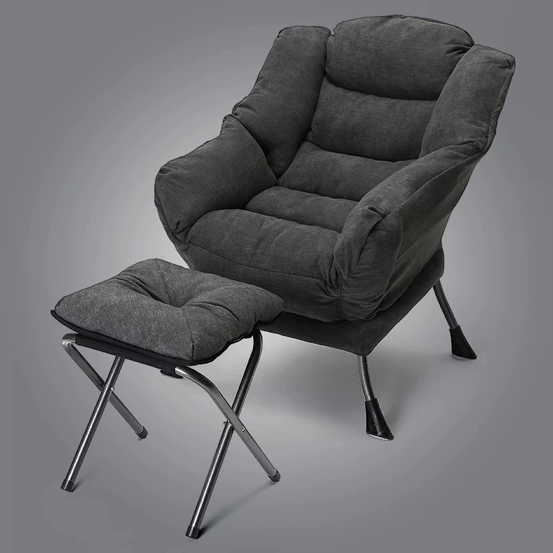 Ottoman Modern Lounge Accent Chair with Armrests and a Side Pocket Reading Chair with Footrest for Small Space, Corner Chair