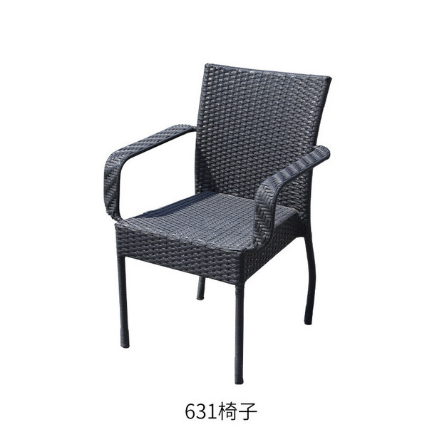 6 chairs Outdoor garden furniture patio  wicker rattan casual arm chair set with coffee table