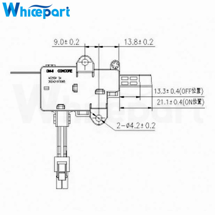 Interlock Washing Machine Hot selling parts Part Washer Door Lock Switch for Midea