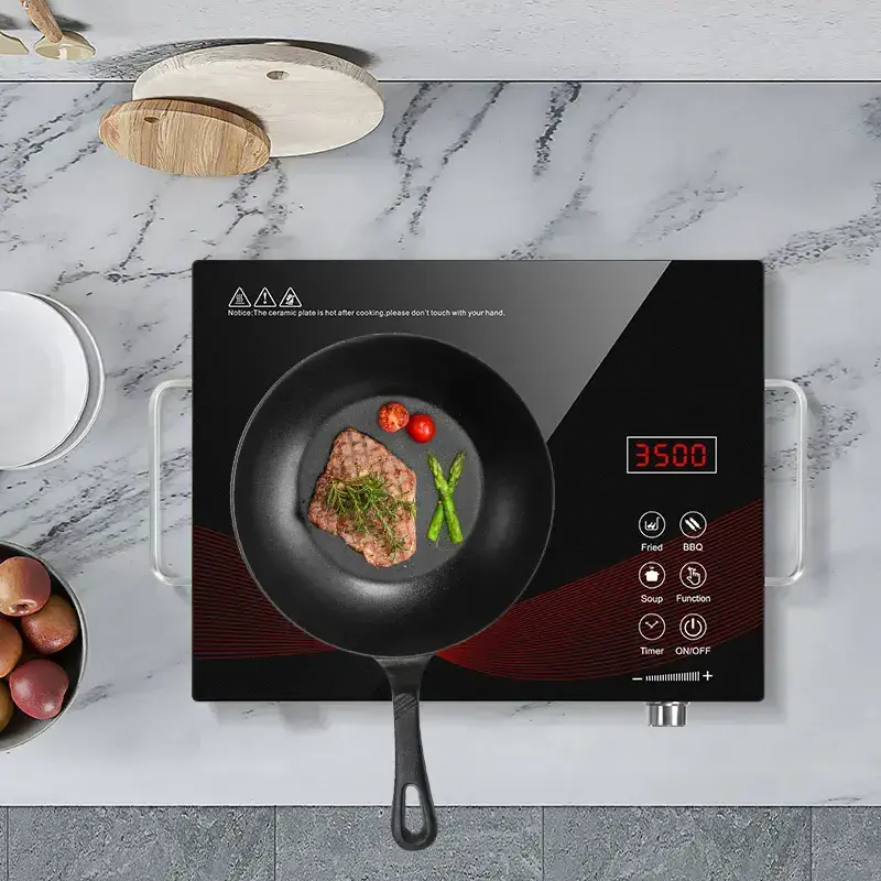 Factory Price Portable 1 Burner Waterproof Infrared Cooker No Radiation Electric Ceramic Stove