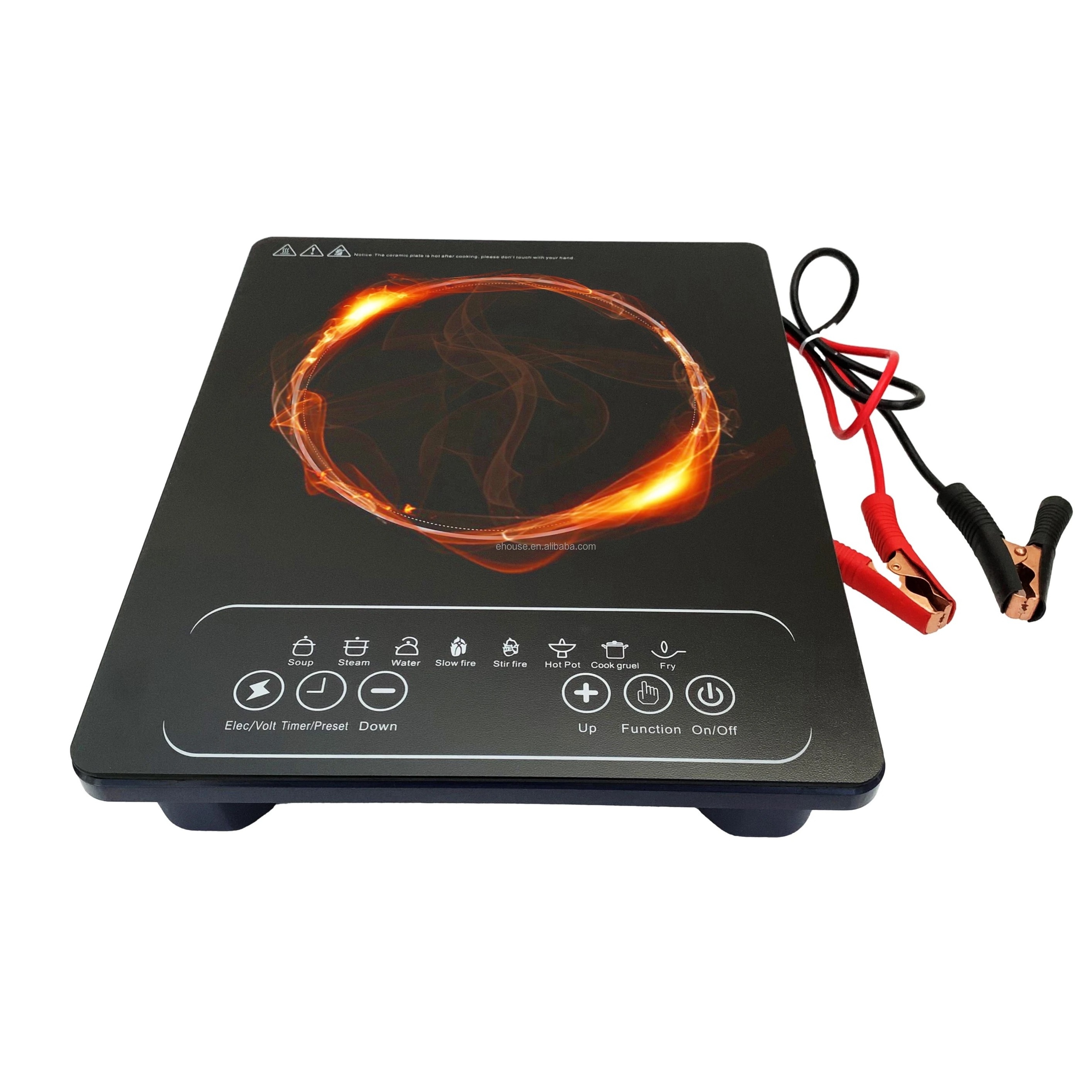 New Design Smart Solar Battery Powered Stove Cooker Dc 24V 48V Induction Cooker Ceramic Cooktop Cooking Hobs