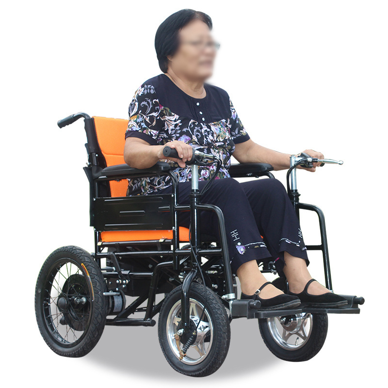 Lithium Battery Foldable Wheelchair Wheels Off Road Electric Powered Wheelchair Used For Sale